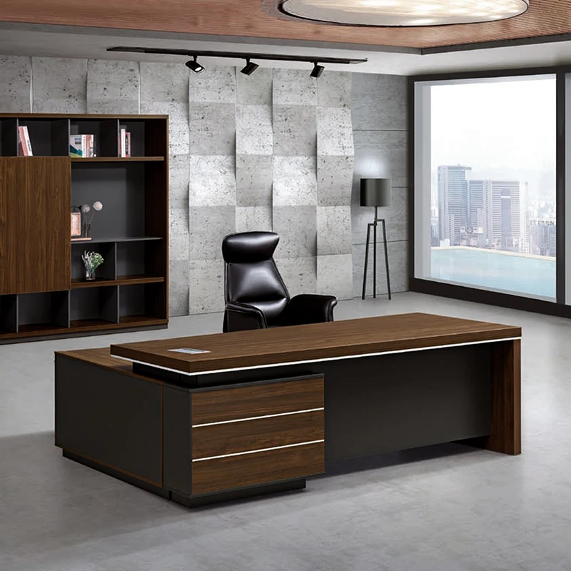 New Design Melamine Type Office L Shape Executive Desk 1.8 Meter Modern ...