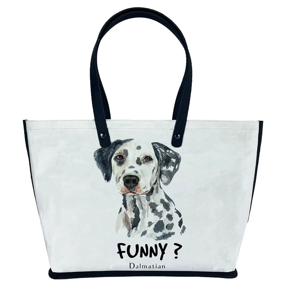 

2021 Personal desin custom print on demand pet photo picture FSC RPET Sublimation kraft paper handbag tote bag for ladies