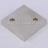 Direct manufacturer of 2 poles magnetized magnets square with hole magnets with plastic cover