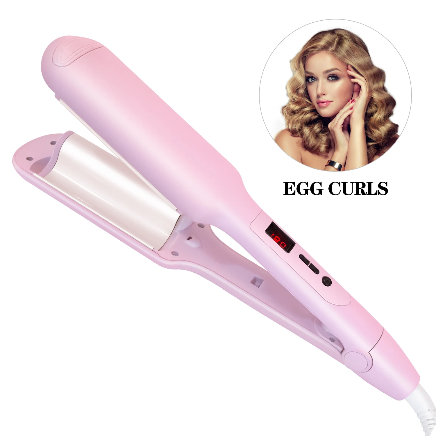 

2020 hot selling Ceramic Adjustable Heat Settings hair curler with 360 Swivel Power Cord for Beauty Salon or home use, Black+gold,pink