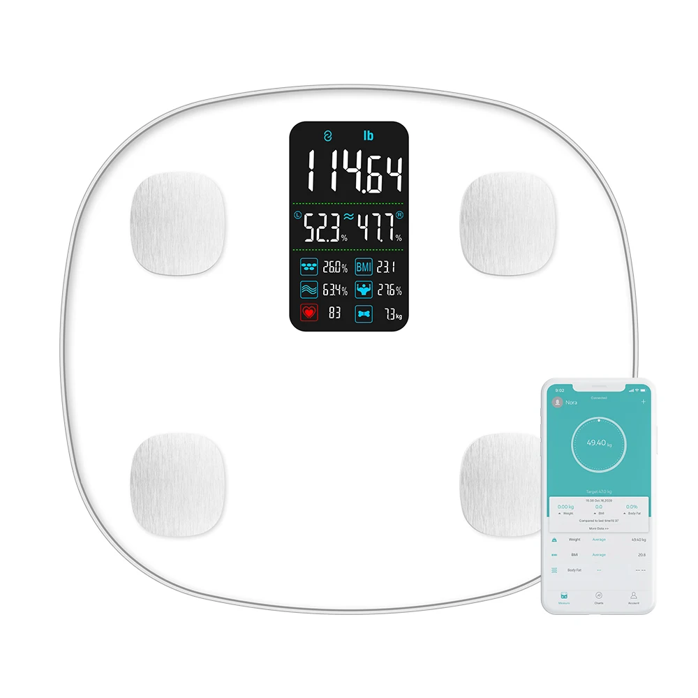 

Wholesale Rechargeable App Connected Human Bmi Digital Composition Analyzer Weight Measure Smart Body Fat Scale