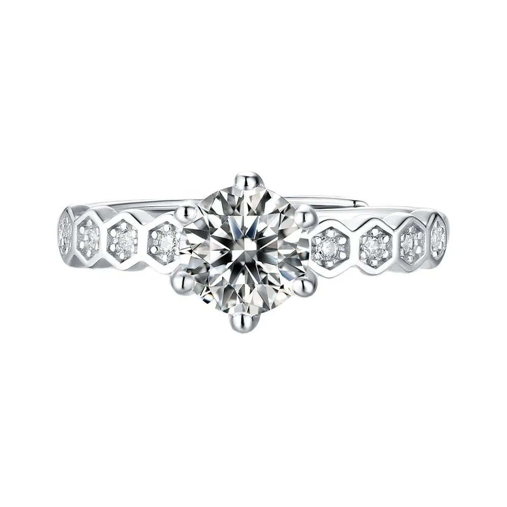 

2 Carat Prong Setting Bling Moissanite Wedding Rings For Women