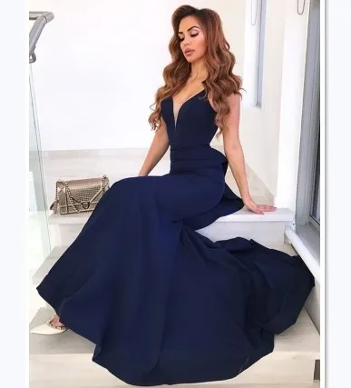 Custom Made Sexy Mermaid Backless Women Party Evening 2019 Long
