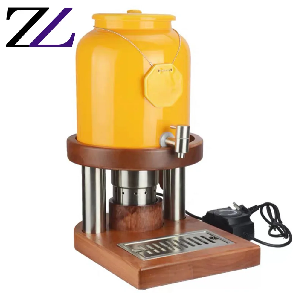 Beverage 10l Coffee Dispensers Electrical Wooden Stand Orange Ceramic Liquid Tape Price For Milk