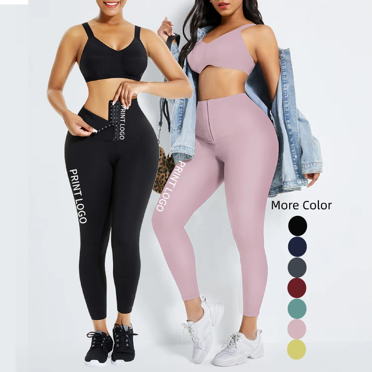 

Online Fashion High Waist Yoga Leggings Abdominal Tummy Control Shapewear Yoga Pants Leggings, As shown