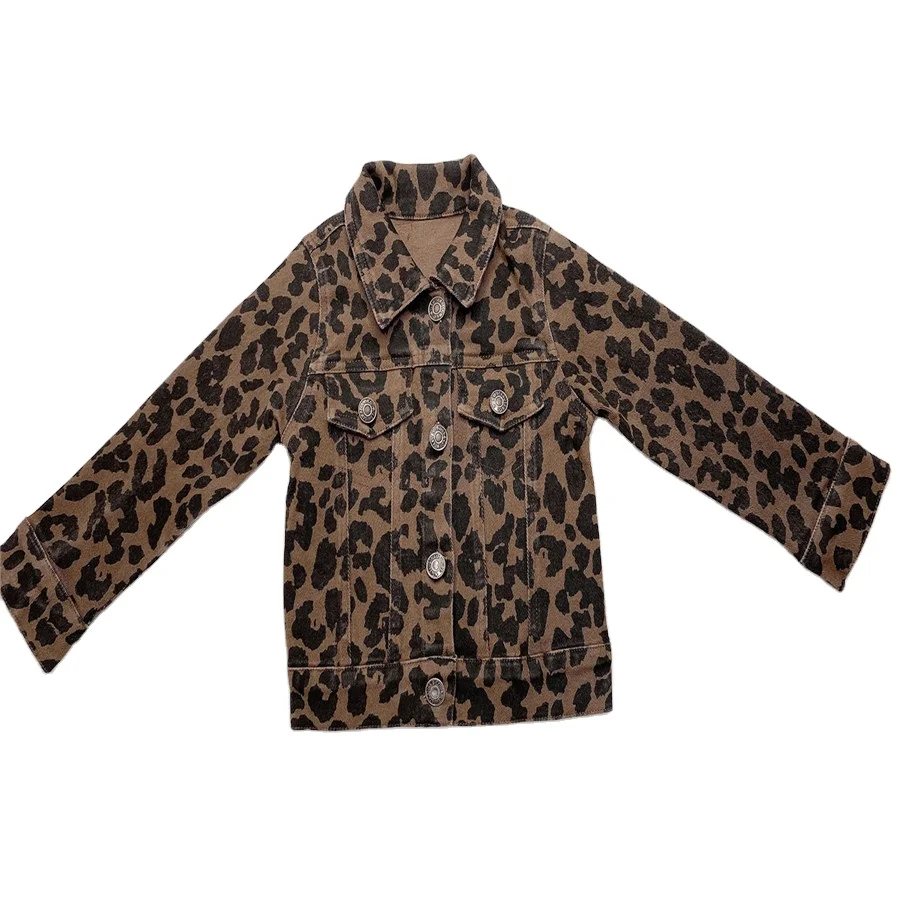 

New arrival casual children's coats Camouflage baby girls' jackets fashion charm kids coats black Leopard coat jacket