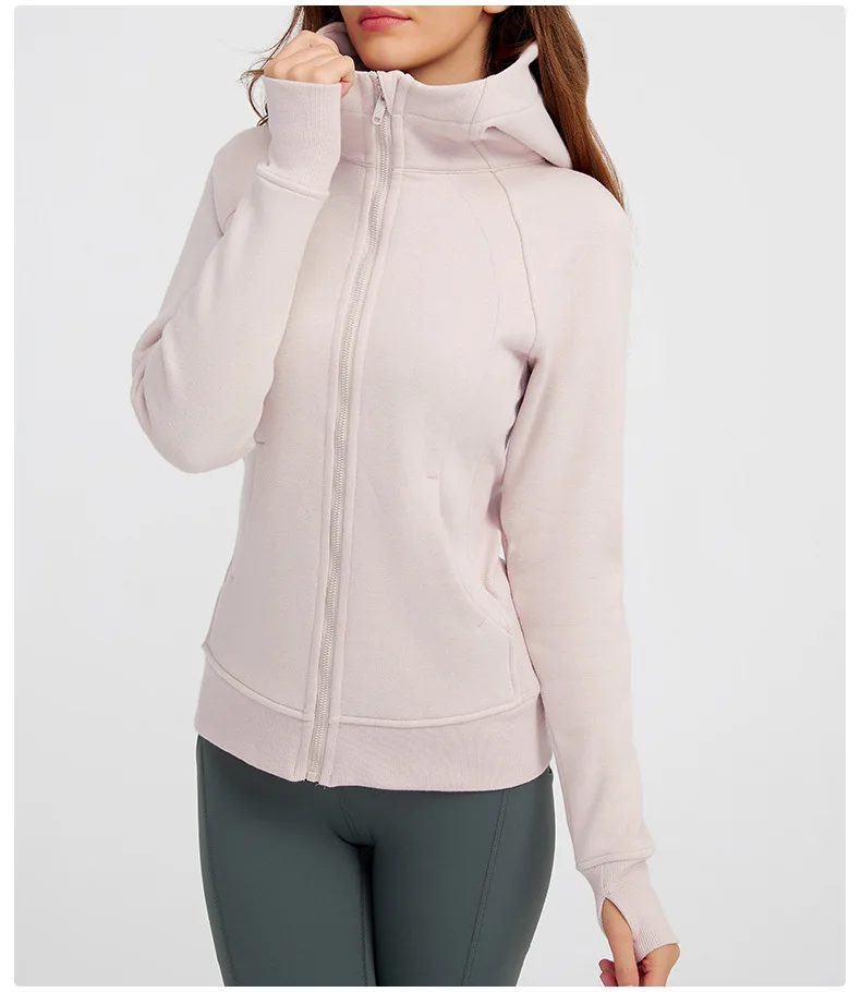 

New Winter Cotton Thickened Keep Warm Sports Sweatsuit Workout Jacket Gym Casual Outfit Women Fitness Exercise Yoga Tracksuits
