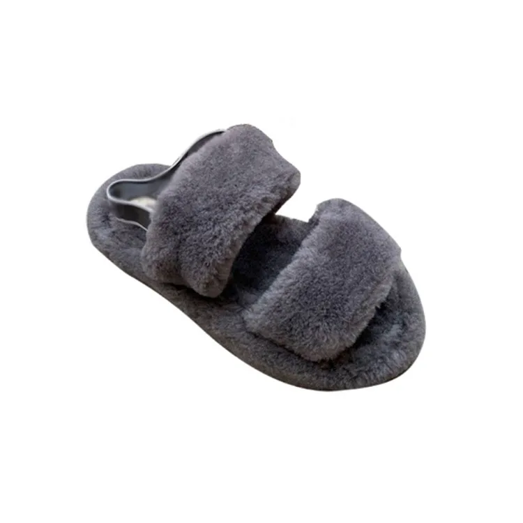 

Women House Warm Ladies Soft Plush Furry Female Open Toe designer wool Slides Fashion Shoes plush-sandal