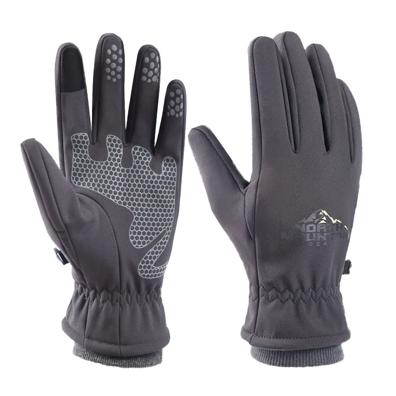 

waterproof five fingers Warm mitten for men and women Plush outdoor sports cycling mountaineering skiing mitten