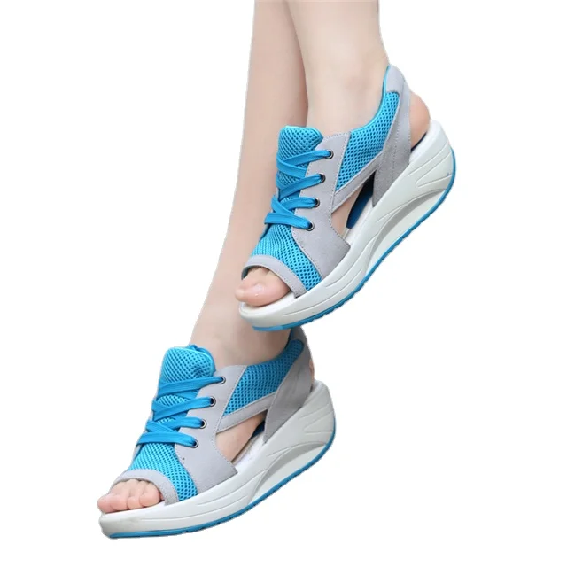 

Summer fish mouth thick-soled increased rocking shoes sandals Korean version of Song Ju women's shoes sports and leisure fashion