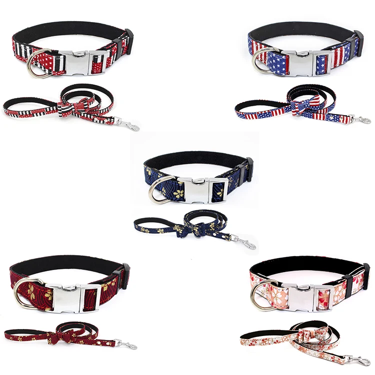 

Custom Design Soft Neoprene Padded Adjustable Nylon Dog Collar, 4 color