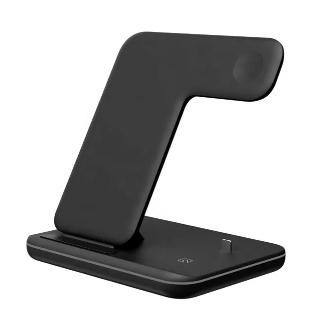 

3 In 1 Wireless Charger Station Stand 15w Fast Portable Phone Foldable Qi Wireless Charger, Black white