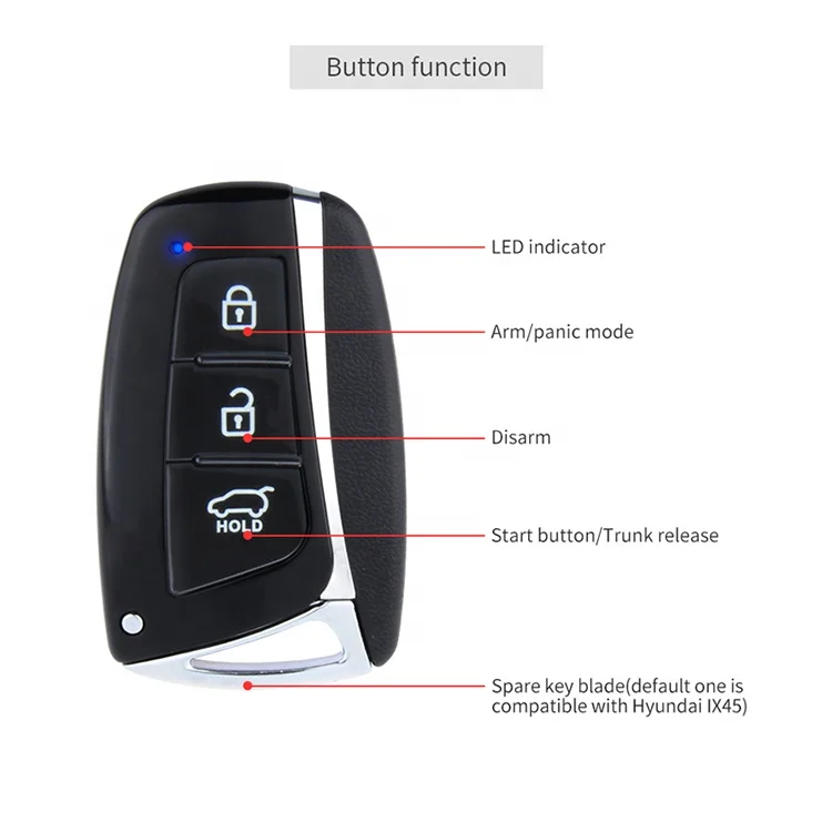 

Easyguard ec002-hy push button remote engine start stop PKE smart car alarm system NFC lock unlock