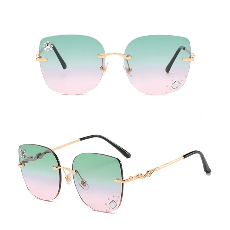 

S048 2020 new hollow diamond-studded sunglasses trend street photography glasses