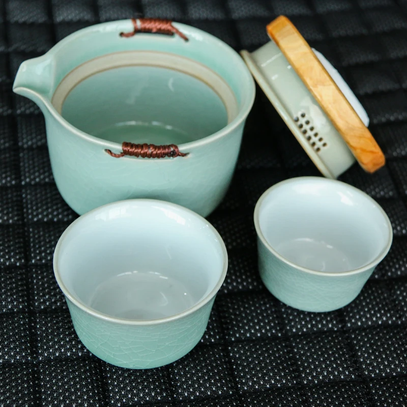 

Hot Sale Custom China Portable Tea Set Bone china Cup Sets Travel Suit Chinese Porcelain Infuser Ceramic Lightweight