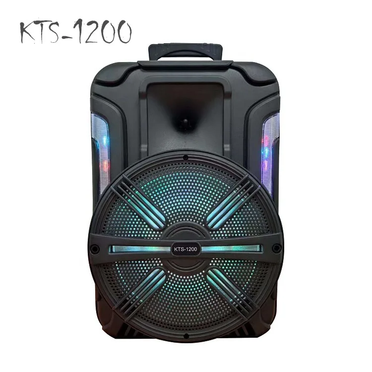 

KTS-1200 12''inch Top Selling sound system outdoor karaoke speaker with dazzling lights