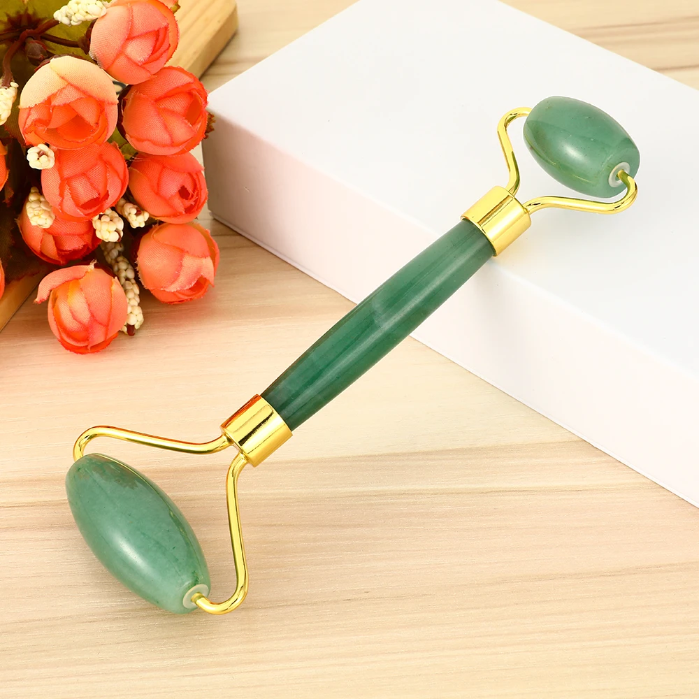 

Facial Massage Roller Plate Double Heads Jade Stone Massager Rouleau De Jade Eye Face Neck Thin Lift Relax Slimming Tools Pijat