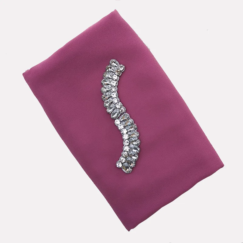 

wholesale chiffon hijab High quality premium crinkle chiffon temperament rhinestone all-match chiffon long Scarf Hijab