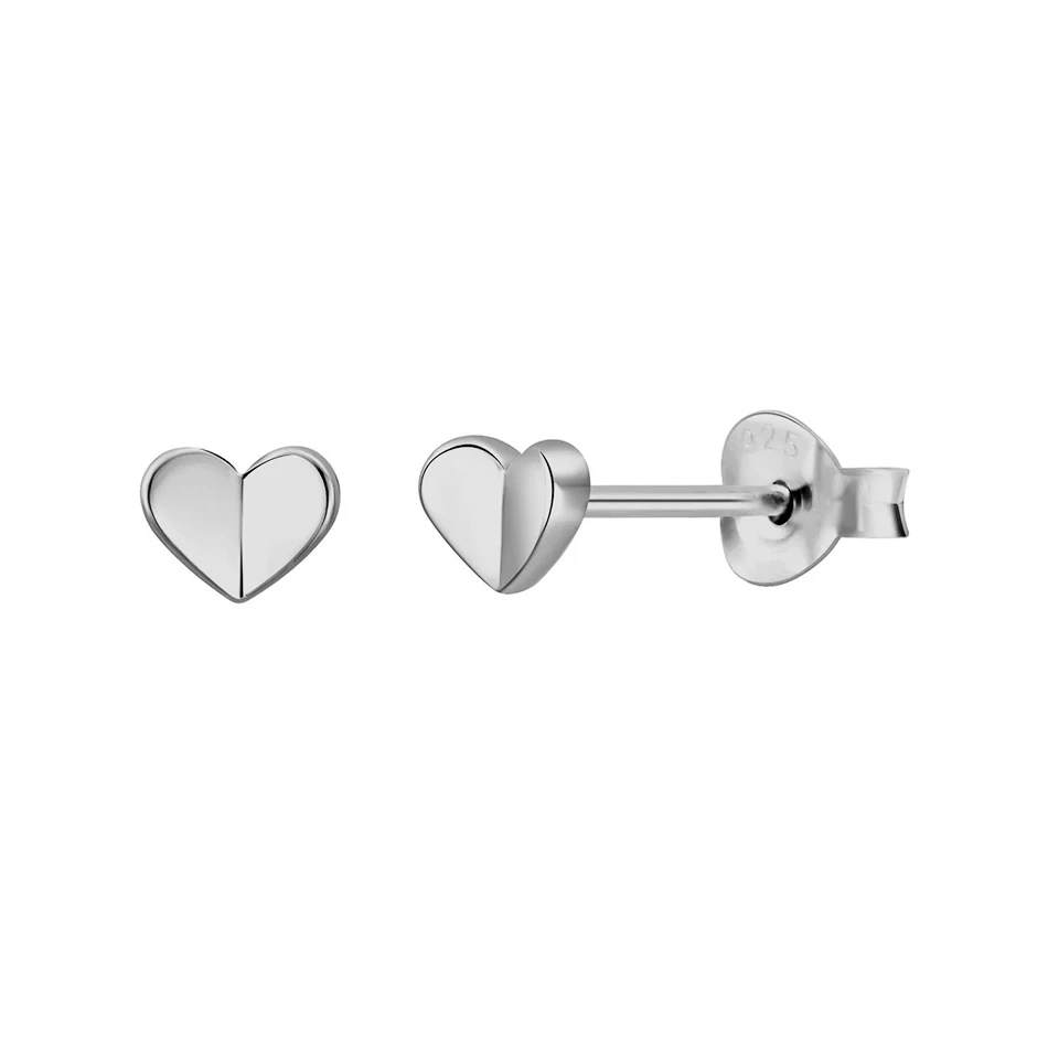 

925 sterling silver manufacturer new arrivals minimalist classic earrings 18k gold plated flutter heart stud earrings