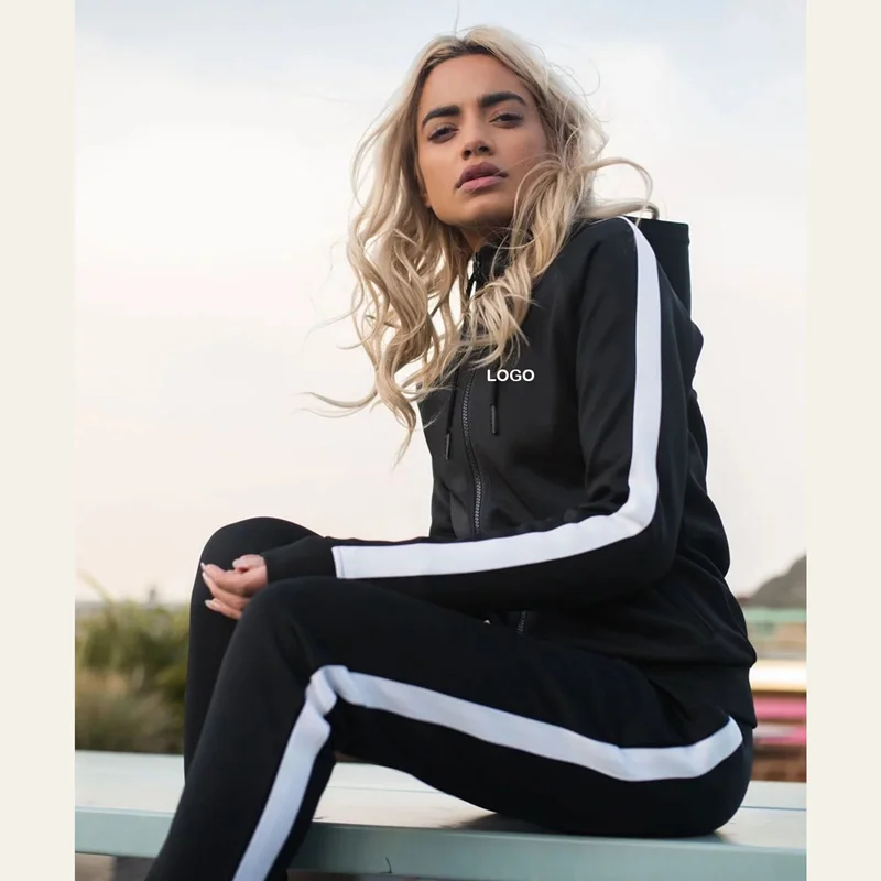 

Jogging Tracksuit Winter Spandex Outdoor Hooded Women Track Suit Tracksuit for Women, Custom color