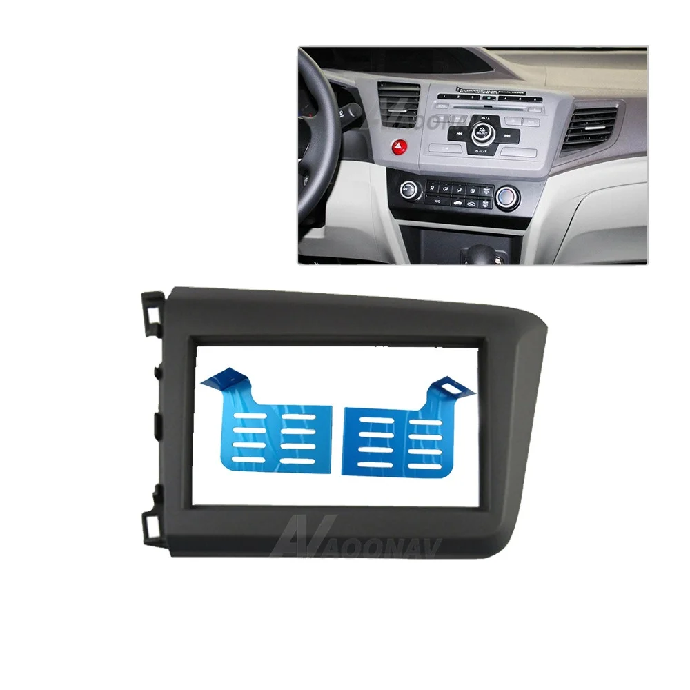 

2Din Car Radio Fascia Frame Dashboard Installation for Honda Civic 2012 LHD DVD GPS Plate Panel Frame Fascias Replacement