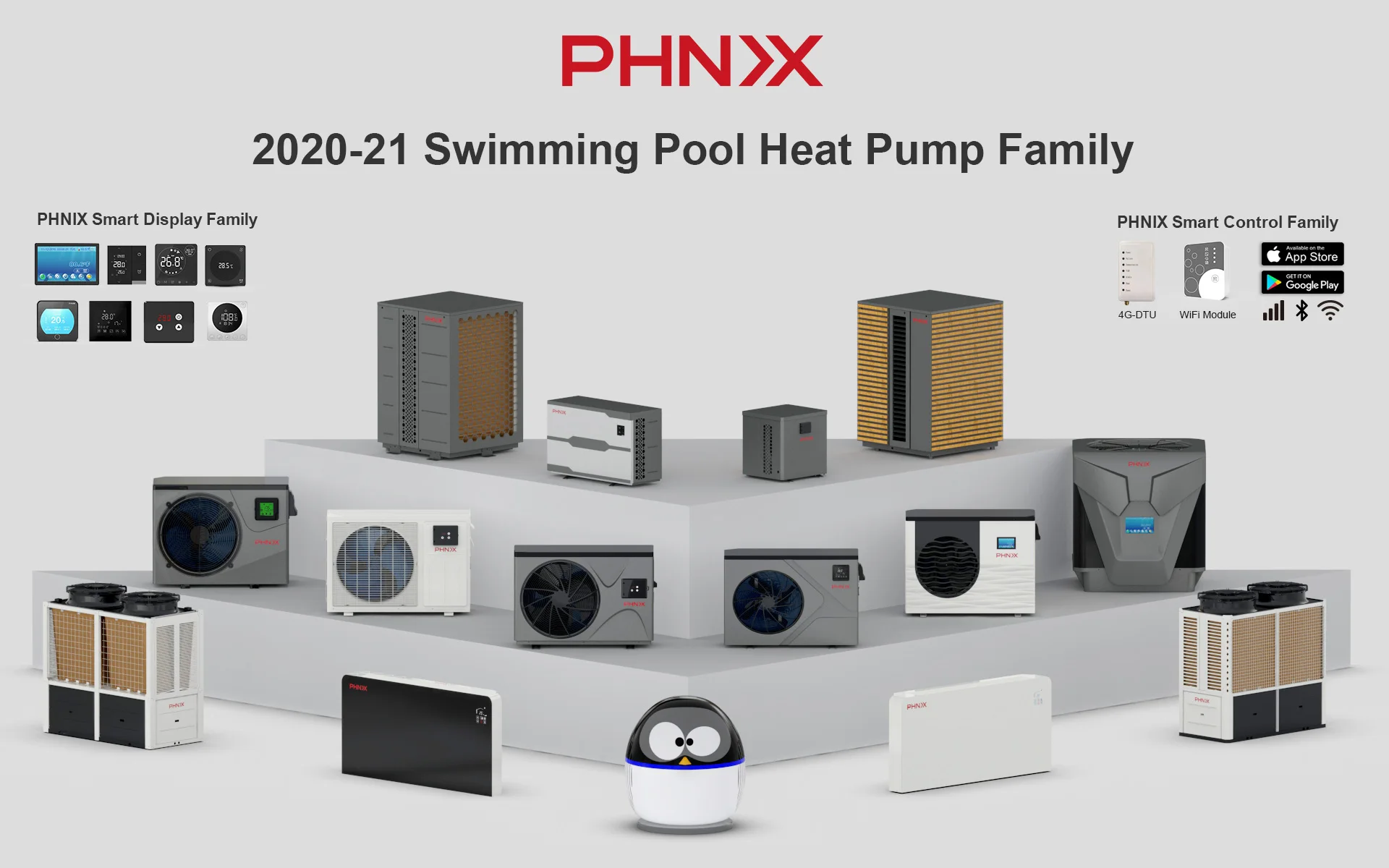 Phnix High Efficiency Swimming Pool Heater Equipment Air Source Heat