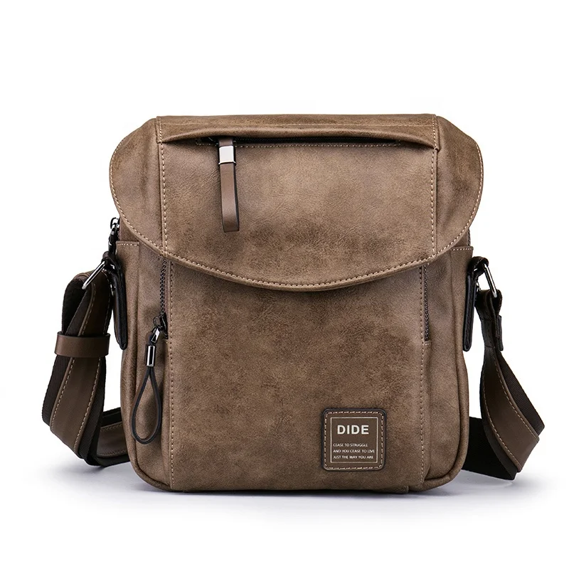 

DIDE men leather messenger shoulder bag