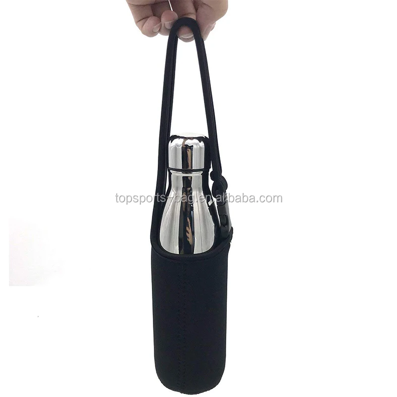 

Black Neoprene 17 oz Insulated Water Bottle Cooler Carrier Drink Bottle Tote Bag for Climbing