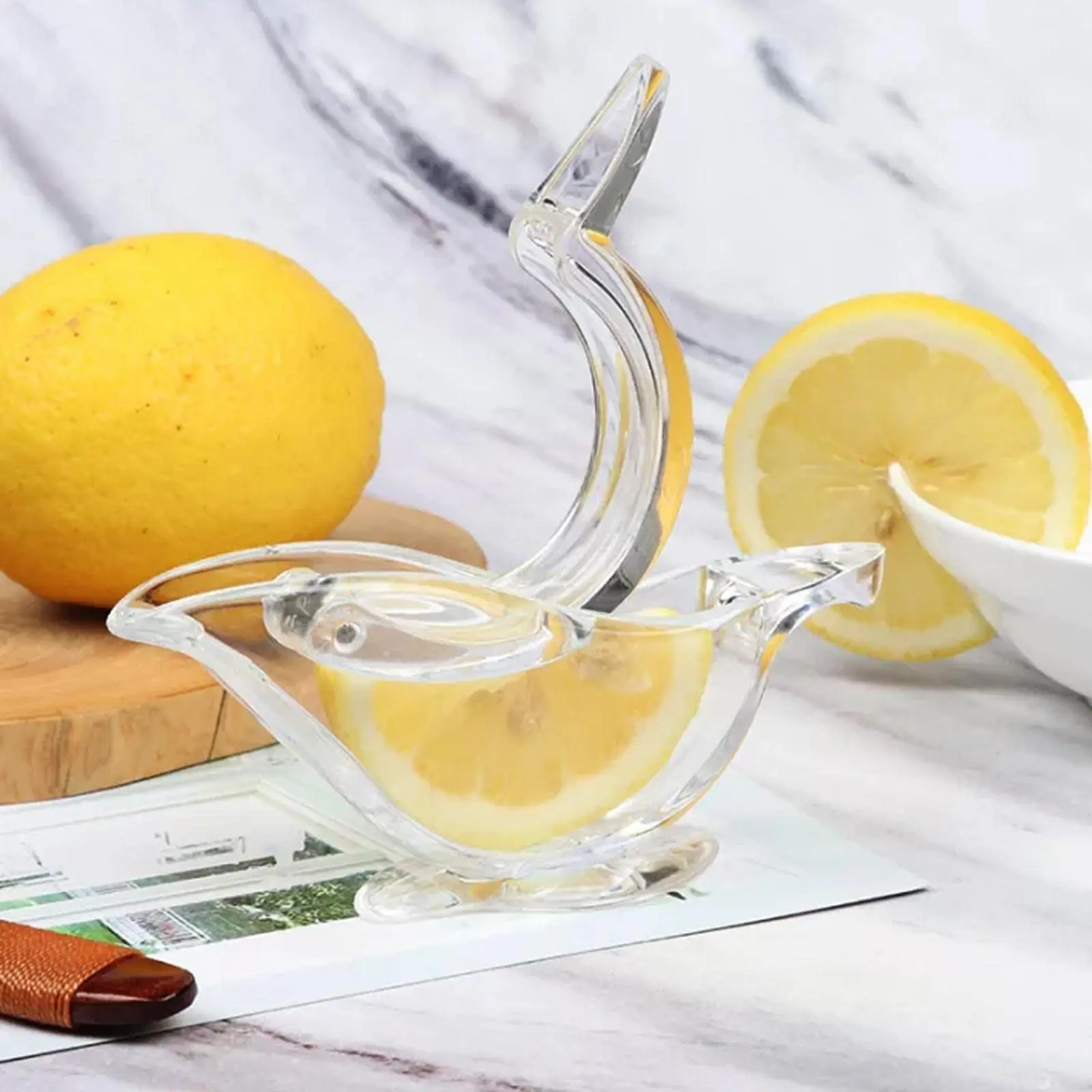 Image of Manual Transparent Lemon Squeezer Juicer Hand Press Lemon Juice Presser Reamer Fruit Tool For Home and Kitchen