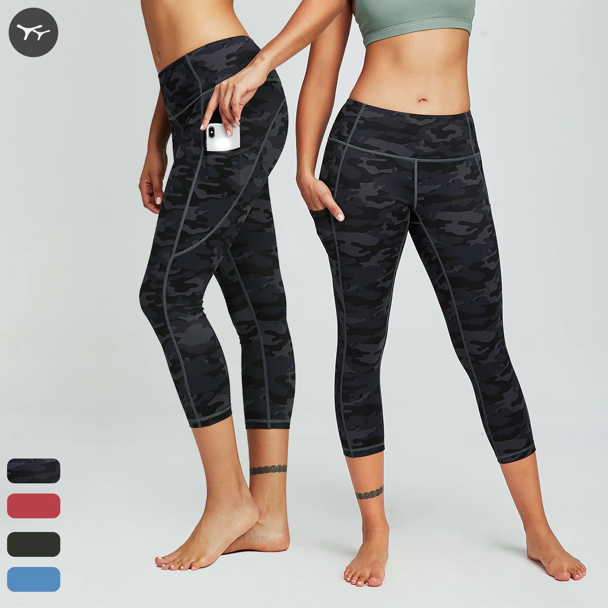 

Fitness Leggings Push Up Lifting Butt Gym Leggings Sports Yoga Capri with Pockets 7/8 leggings