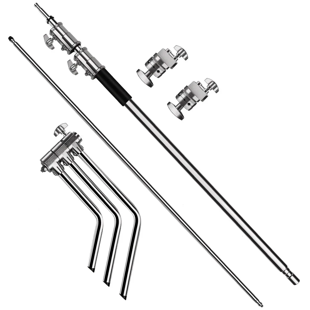 

C Stand Adjustable Reflector Stand Light Stand for Photography Studio Video Deflector Moonlight and other Equipment, Silver