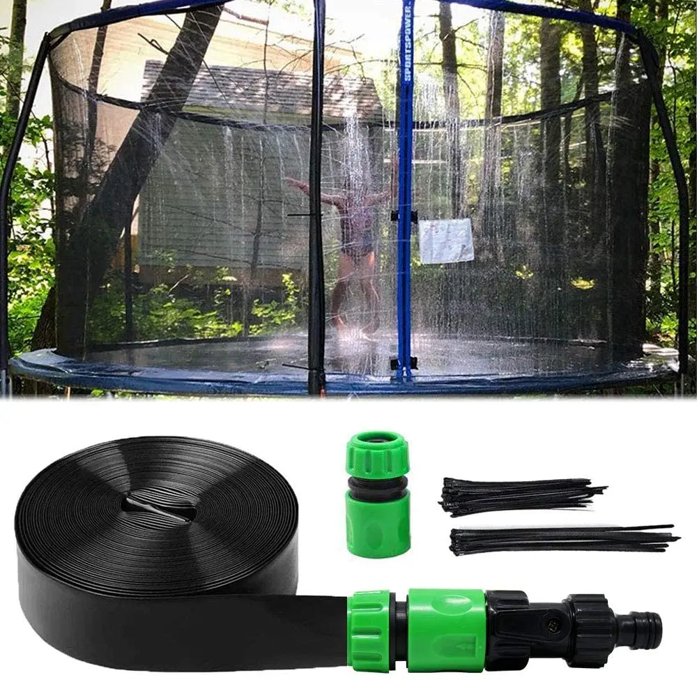 

OYEFLY Trampoline Sprinkler for Kids - Outdoor Trampoline Water Sprinkler Kids Adults, Trampoline Accessories Sprinkler 39ft