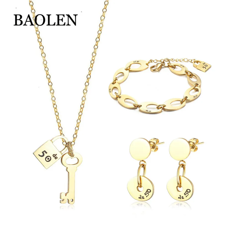 

Spain Stainless Steel Gold Plated Hippie Christian Bulk Pattern Jewelry Set
