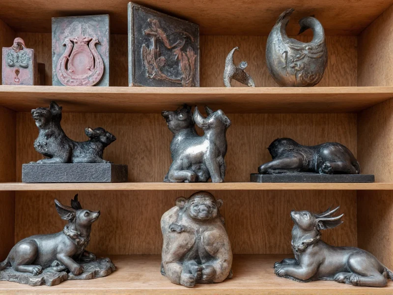 Handcrafted bronze sculptures and jewelry in foundry craft gallery