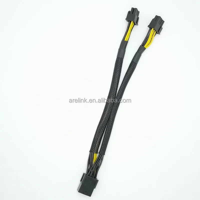

PCI-e 8pin to Dual 8Pin/PCIe 8pin-2x(6+2pin) Graphics Video Card Power Cable PCI Express power splitter cable mining cable, Black+yellow