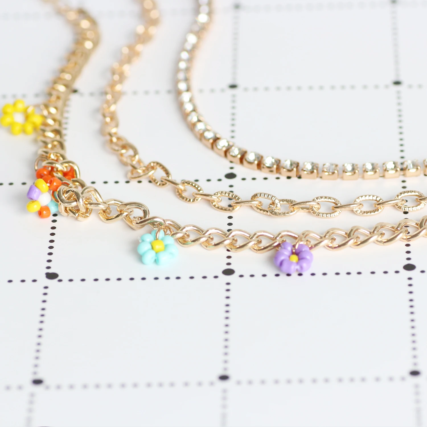 

Bohemian Colorful Rice Beads Women Gold Color Summer Beach Bracelet Foot Leg Jewelry Flower Anklet