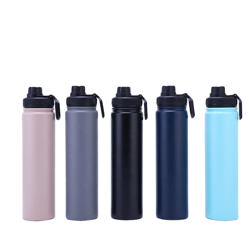 

25 oz 750ml Double walled hydro vacuum stainless steel insulated thermos flask sports water bottle with handle spout lid
