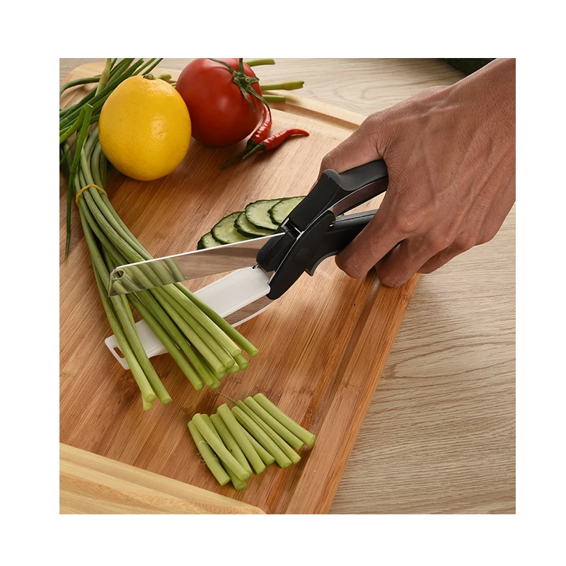 

2 in 1 Multifunctional Household Cutting Board Complementary Food Vegetable Scissors Kitchen Vegetable Scissors