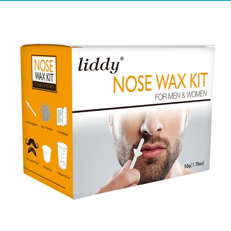 

Liddy Portable Painless Nose Wax Kit For Men & Women Nose Hair Removal Set Paper-Free Nose Hair Wax Beans Cleaning Wax Kit