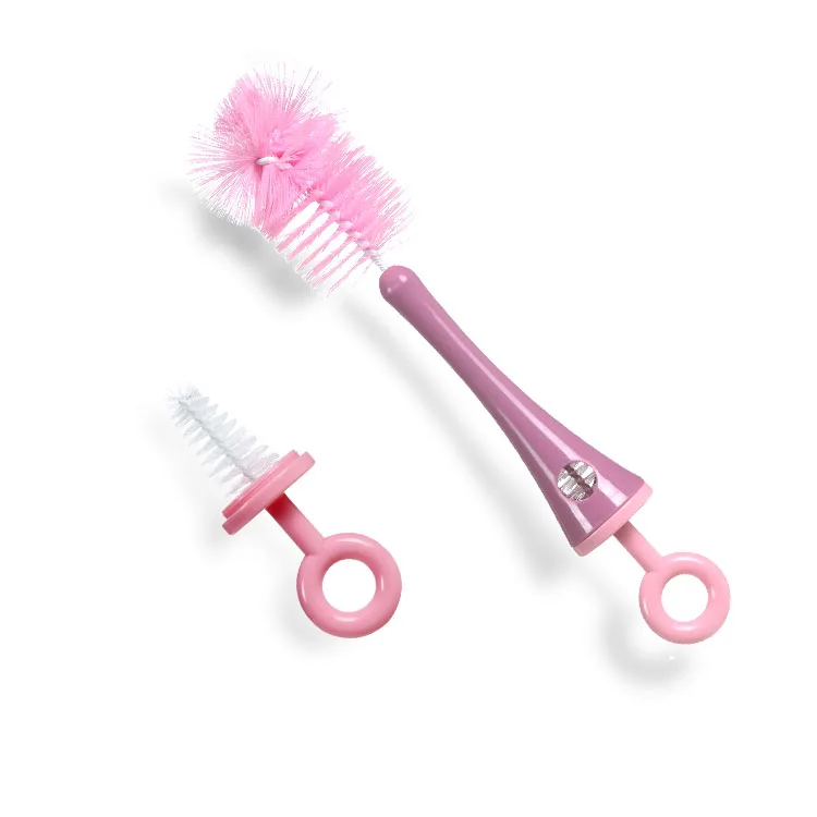 

Factory wholesale 360 degree spinning nylon brush cleaning cup brush sleeve baby bottle brush, Blue, purple