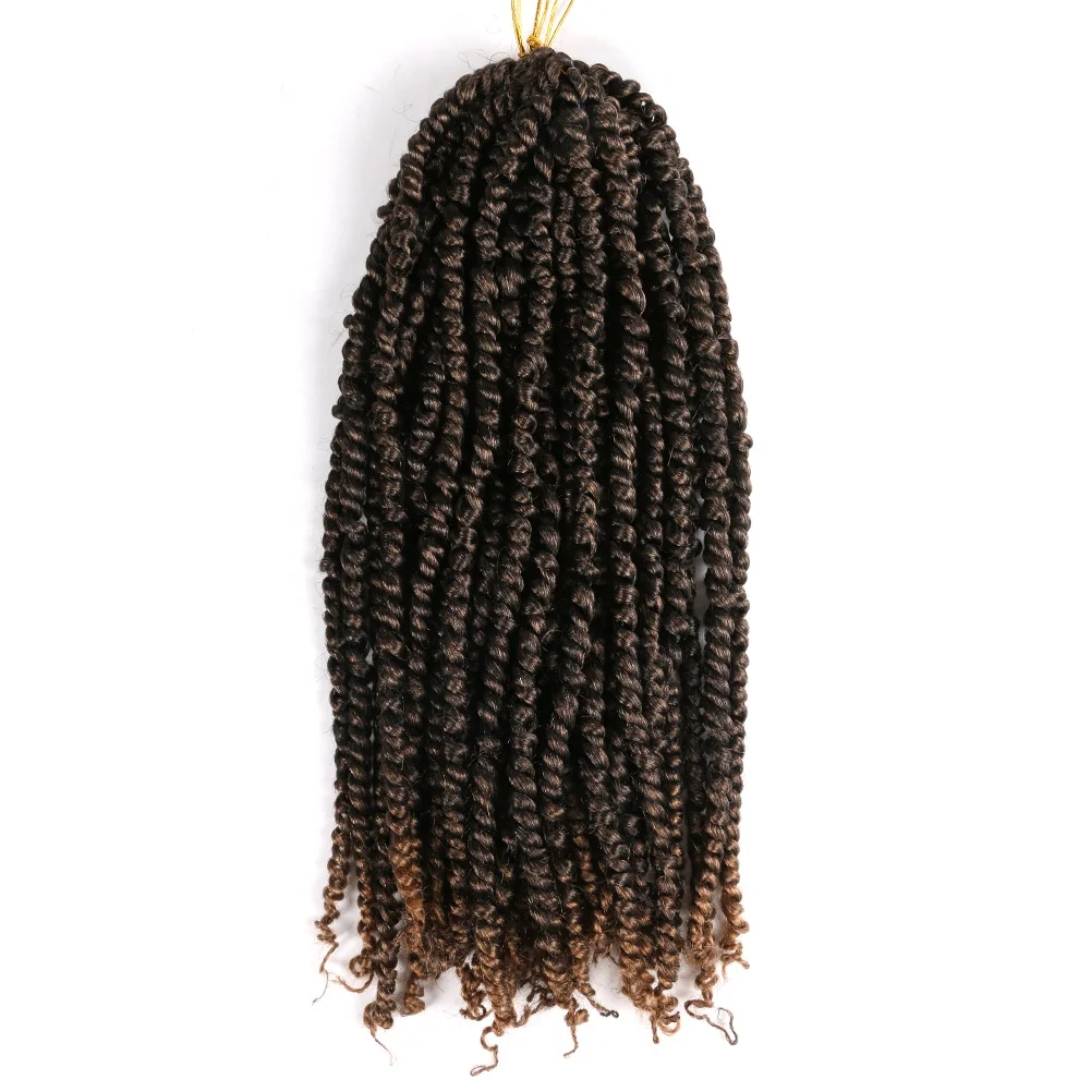 

18inch Pre-twisted Passion Twist Crochet Braiding Hair-Pre-looped Passion Twist Hair for Black Women, 1b, t27, t30, tbug