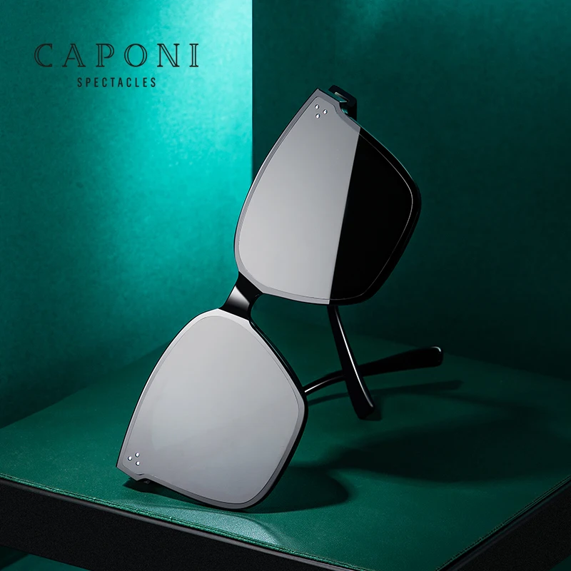 

CAPONI Big Square Oversize TR Frame For Driving Shades Fashion Nylon UV400 Newest Design Sunglasses Women