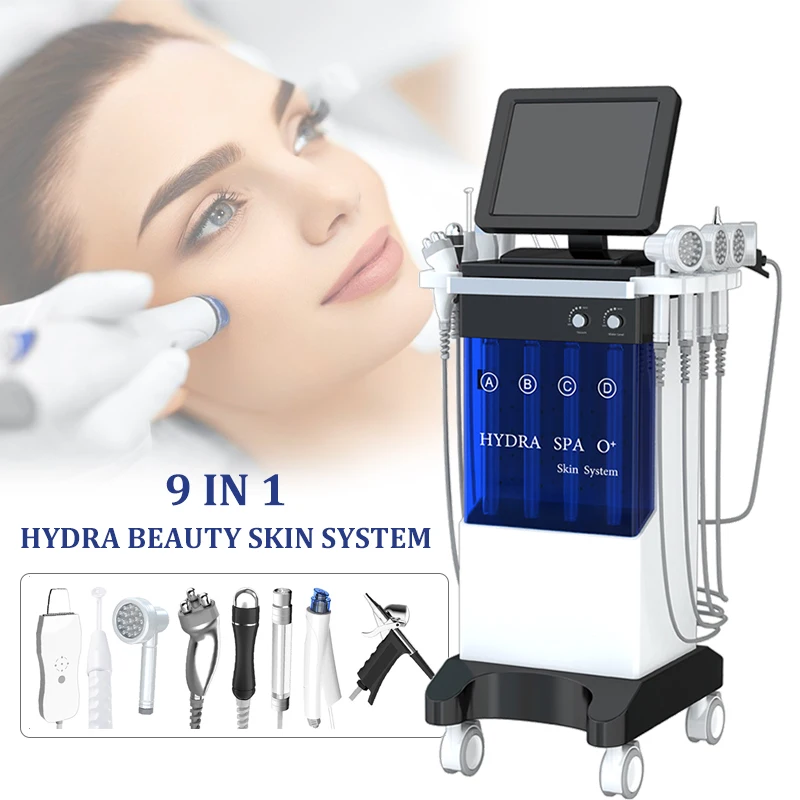 

9 in 1 Dermabrasion Skin Care Machine/Blackheads Remover HydroMicrodermabrasion facial cleaning Machine