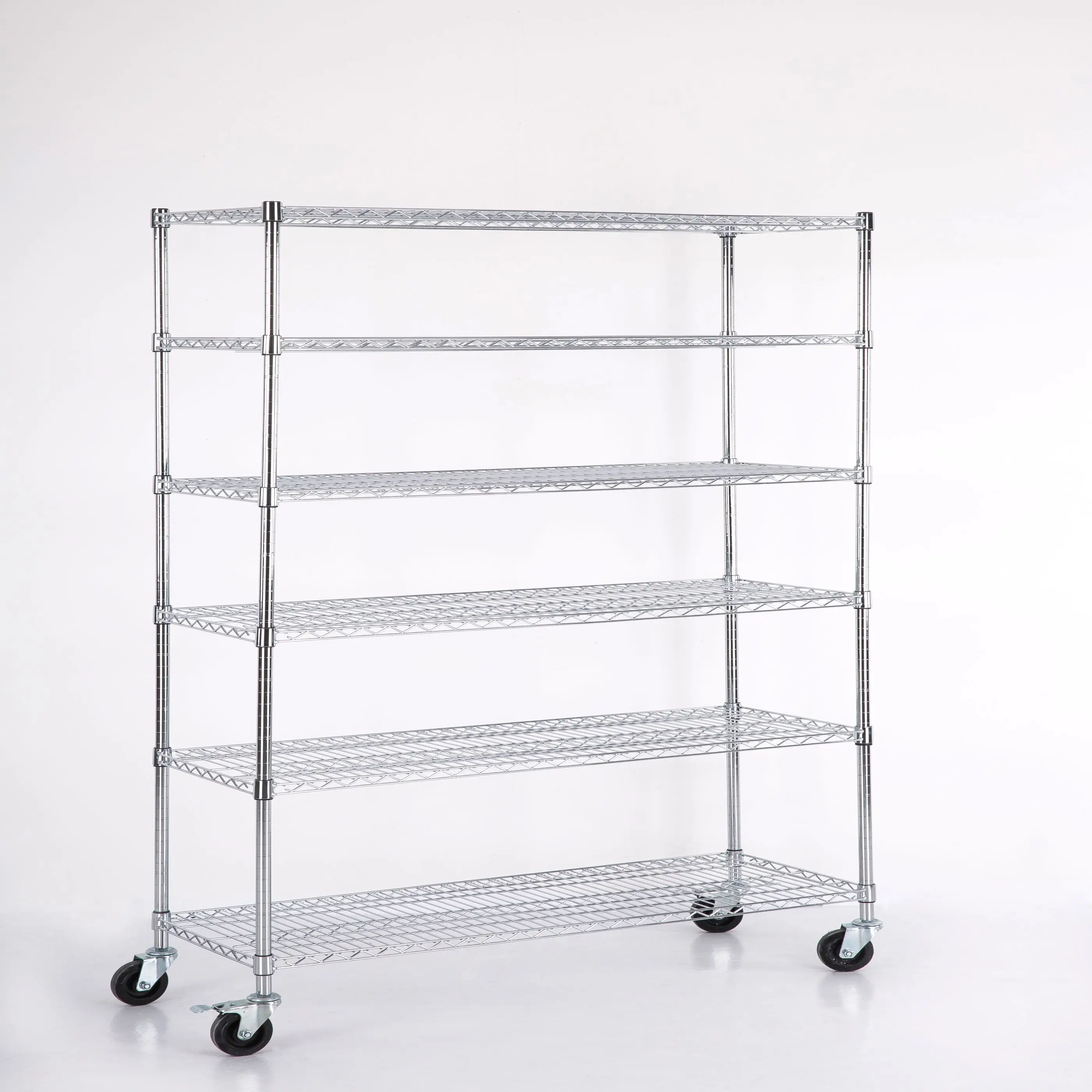 

OEM/ ODM Chrome plated 6 layer wire shelving rack metal shelf adjustable, Customized