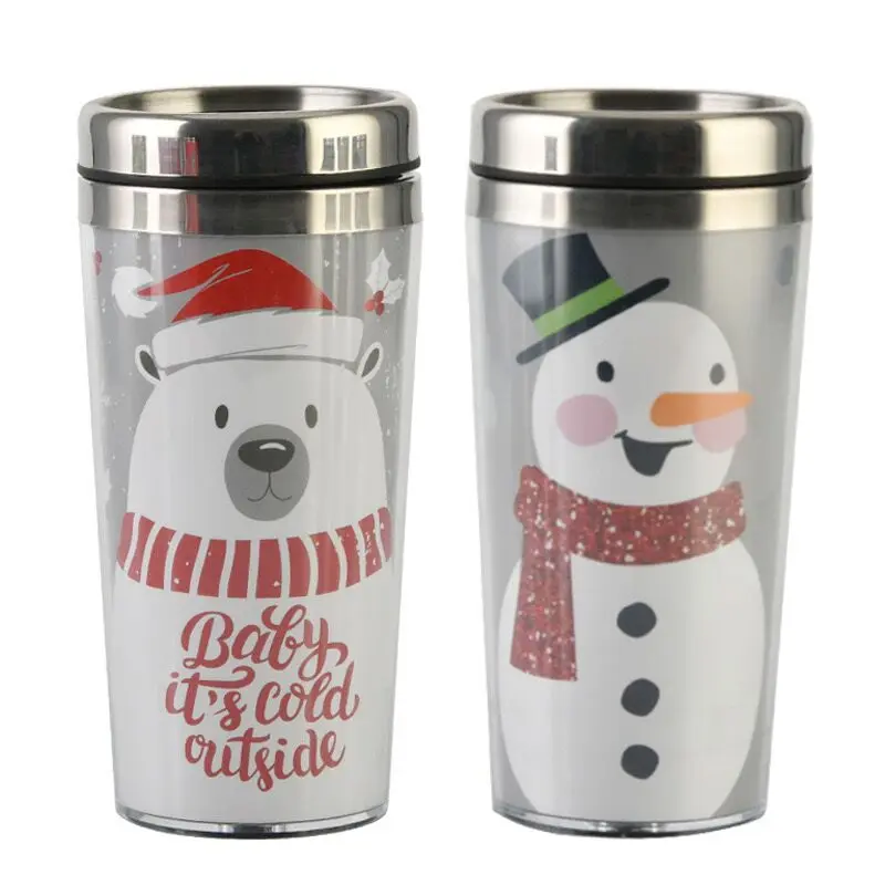 

Wholesale Christmas Tumbler Cups Vacuum Flasks Water Bottle Stainless Steel Insulated Water Bottles Double Walled Coffee Mugs, Customized color