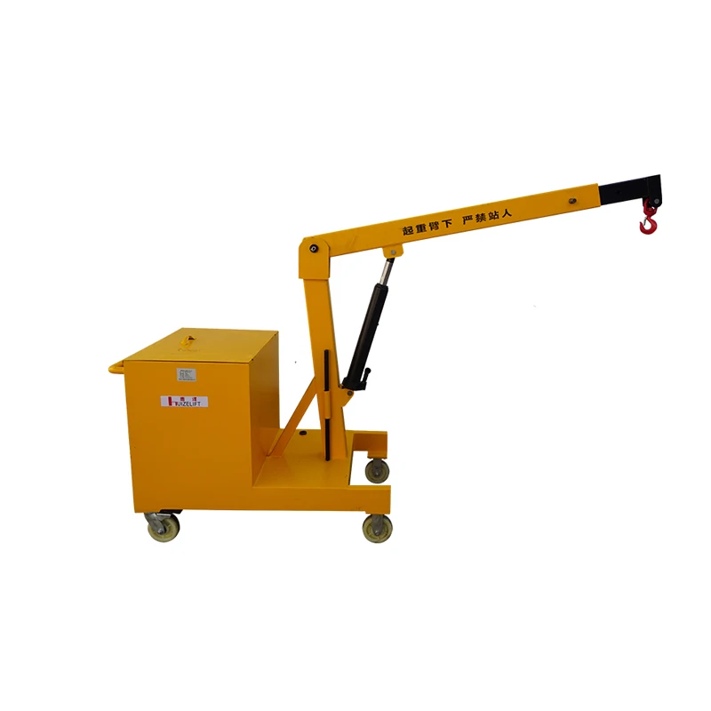 1000kg Portable Floor Hydraulic Small Crane For Warehouse - Buy ...