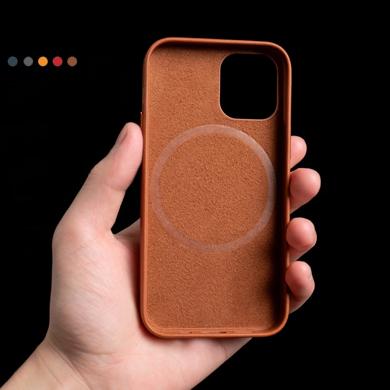 

Magnetic Circle Silicone Case For iPhone 12 Pro / 12 MAX Mini Cases Mag Official Original Safe Cover