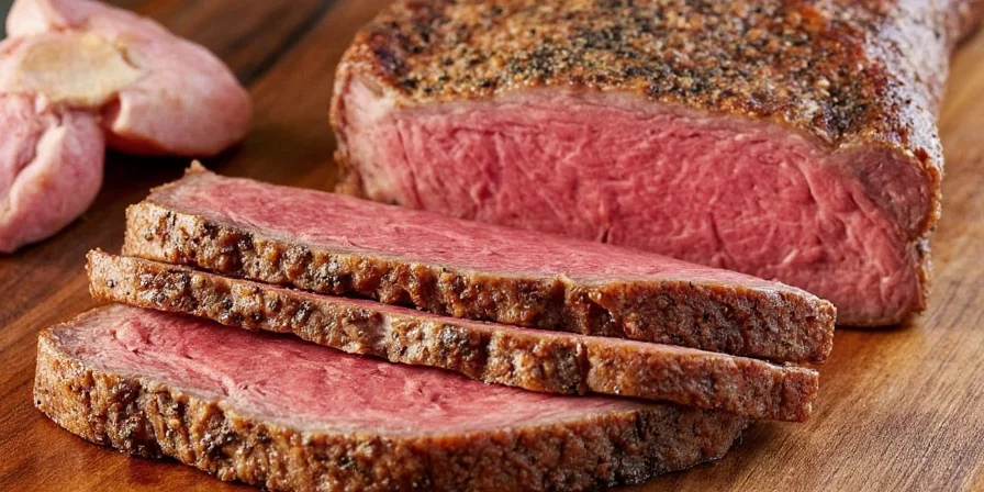 Steak with salt causing juices to come out