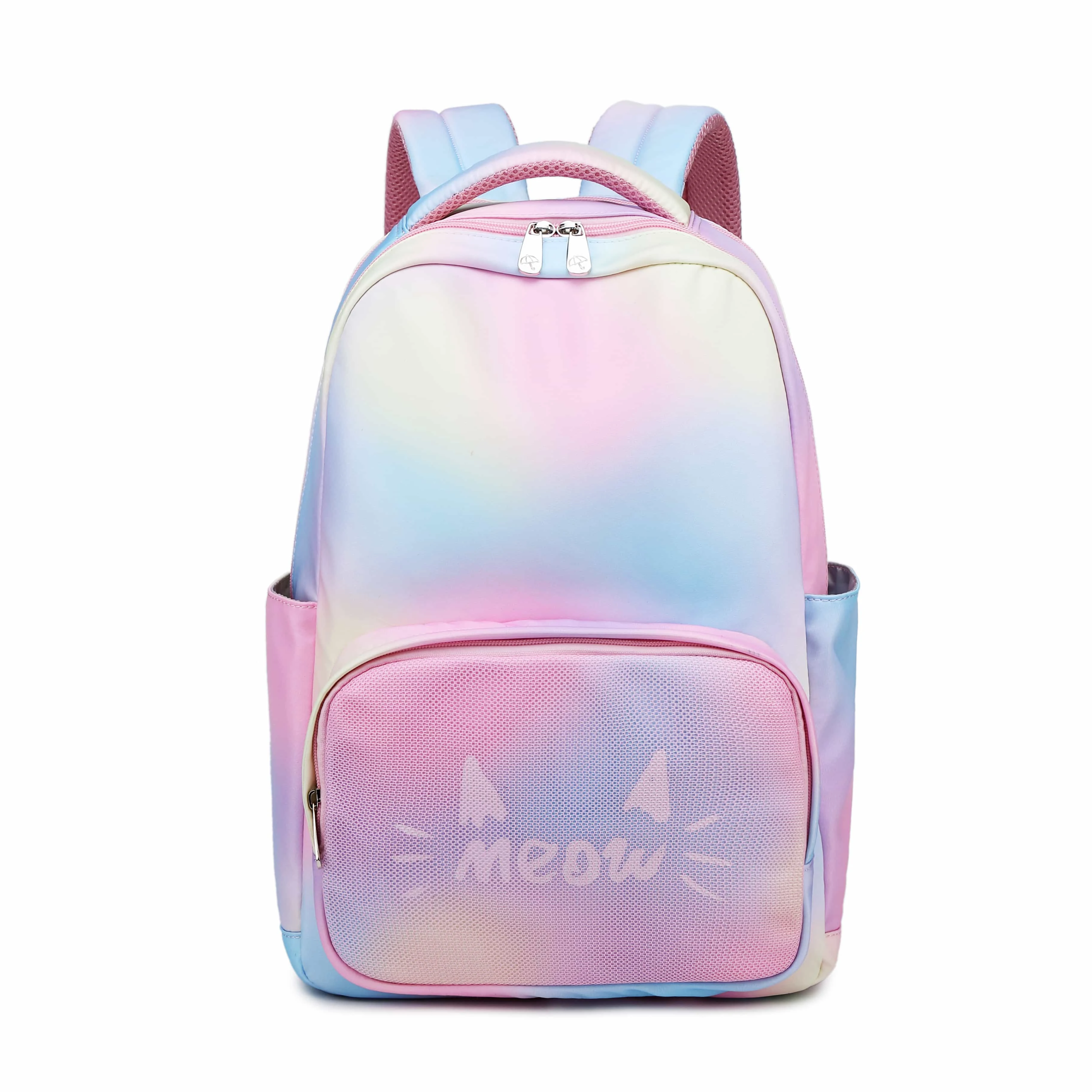 

Wholesale Customized fashion fancy colorful back children school bag for girl students bag, Gradient colours