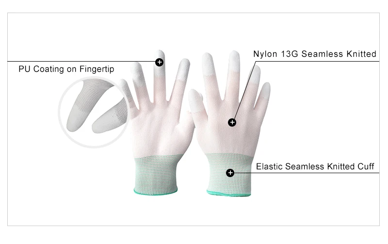Antistatic Nylon Esd Work Gloves Cleanroom Esd Gloves Buy Security Automotive Industry Pu